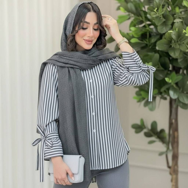 شومیز زنانه شیما - جنس : نخی خنک تابستانه - رنگبندی - فری سایز