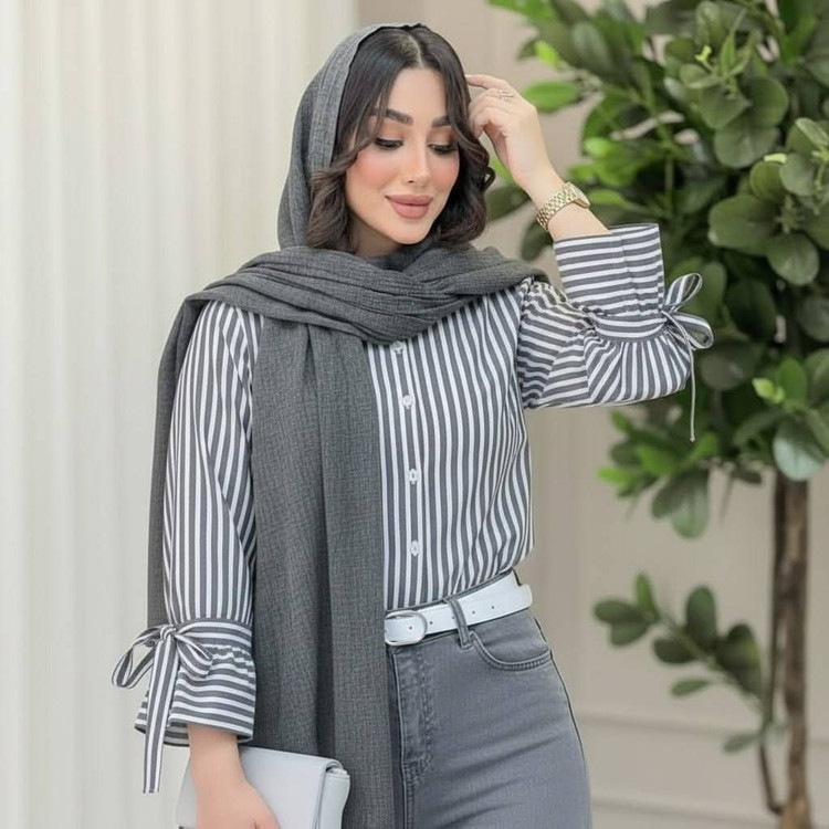 شومیز زنانه شیما - جنس : نخی خنک تابستانه - رنگبندی - فری سایز