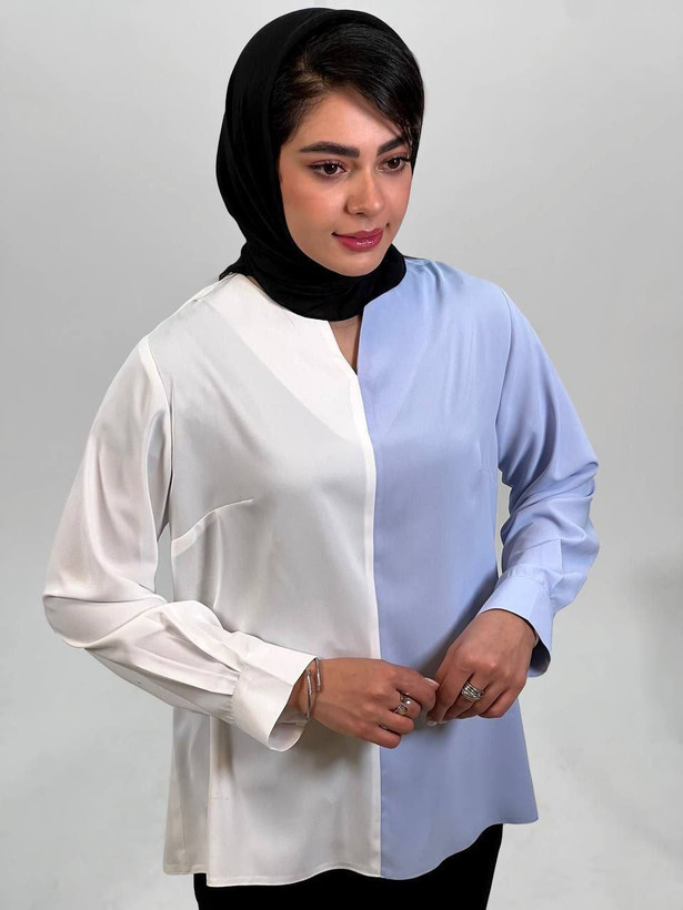 نام : شومیز و کمربند آیلین - جنس : کرپ الیزه درجه یک - رنگبندی - فری سایز