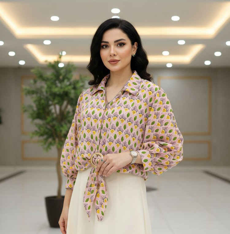 شومیز گره ای الیزه جنس : الیزه درجه یک فری سایز رنگ بندی زنانه
