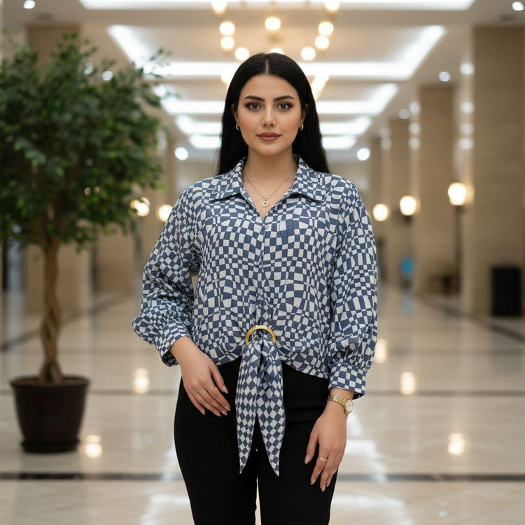 شومیز گره ای الیزه جنس : الیزه درجه یک فری سایز رنگ بندی زنانه