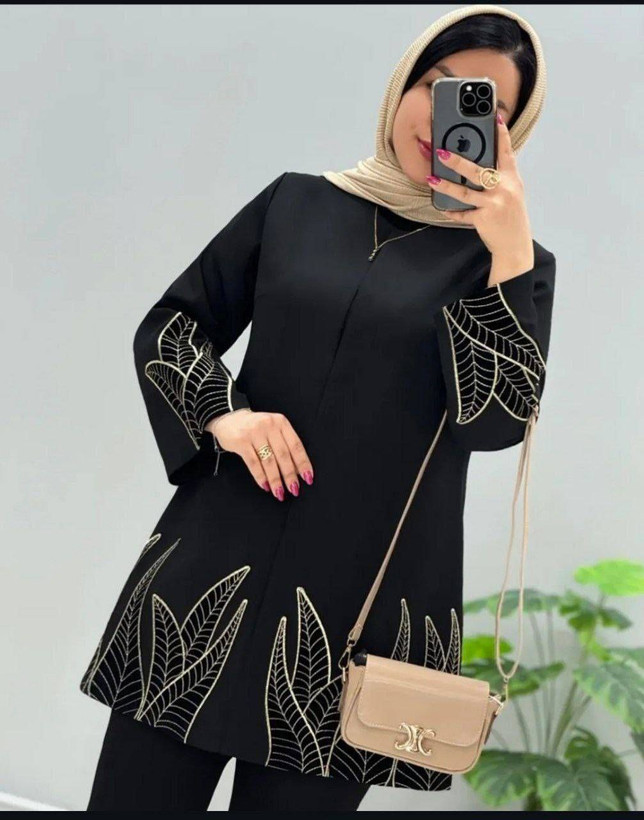 کت برگی جنس : پرشین با کیفیت مشکی فری سایز زنانه