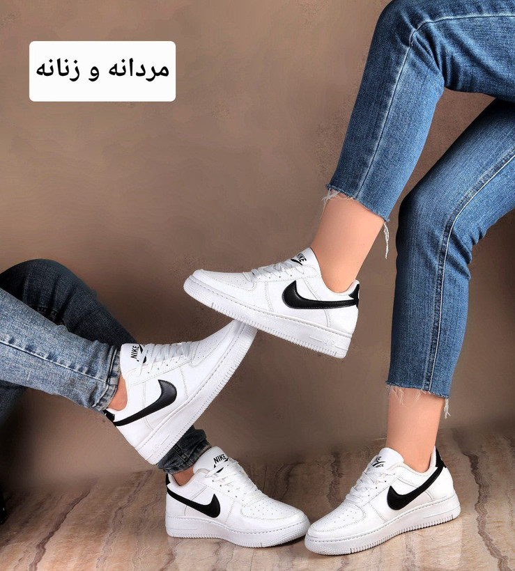 کفش جذاب ست مردانه و زنانه مدل ایرفورس جنس رویه چرم مصنوعی خارجی مردانه زنانه