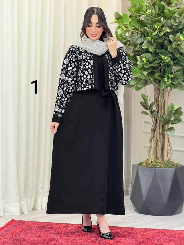 ست کژال جنس : سارافون کرپ شنی و رویه تافته تک رنگ فری سایز زنانه
