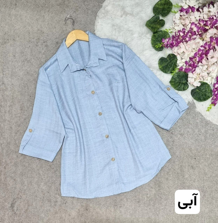 شومیز کامل نگین کاری جنس: شانتون دیپلمات درجه1 ابی - سورمه - مشکی - نسکافه - کرمی - یشمی فری سایز زنانه