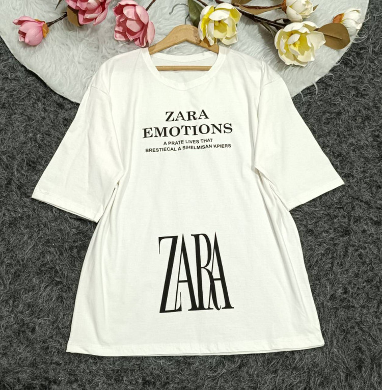تیشرت ZARA جنس : نخ پنبه اعلا سرخابی - مشکی - قرمز - کرم - سبز - خردلی - کالباسی - سفید - فری سایز زنانه