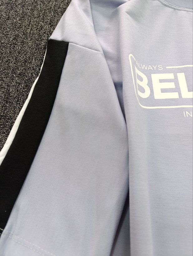 ست تیشرت شلوار BELIEVE جنس : گلکسی نخ پنبه با کیفیت سدری, طوسی, کرم, نسکافه, یشمی فری سایز زنانه