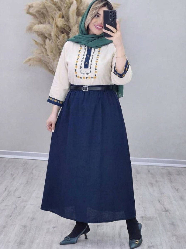 شومیز و دامن ژیوا جنس : لنین و شانتون باکیفیت : سبز, سرمه ای, کرم نسکافه ای, مشکی, نسکافه ای فری سایز زنانه