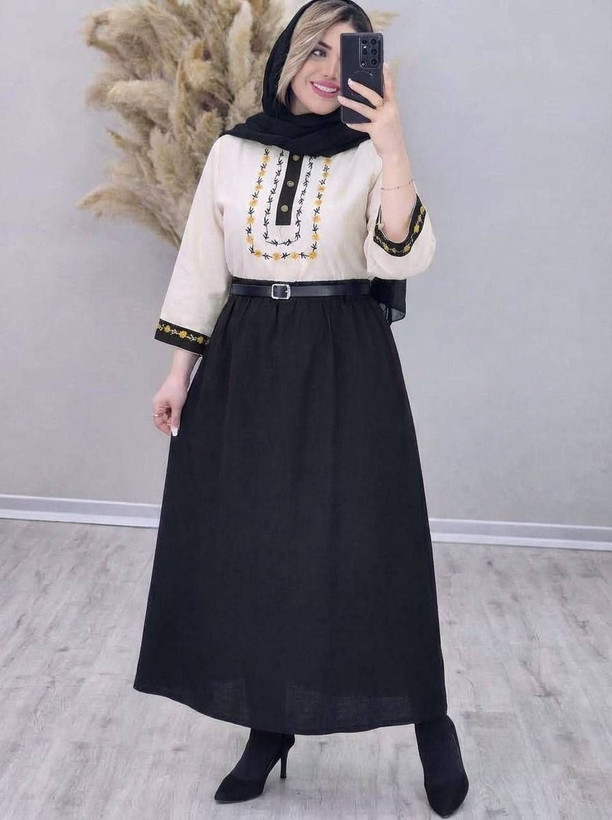 شومیز و دامن ژیوا جنس : لنین و شانتون باکیفیت : سبز, سرمه ای, کرم نسکافه ای, مشکی, نسکافه ای فری سایز زنانه