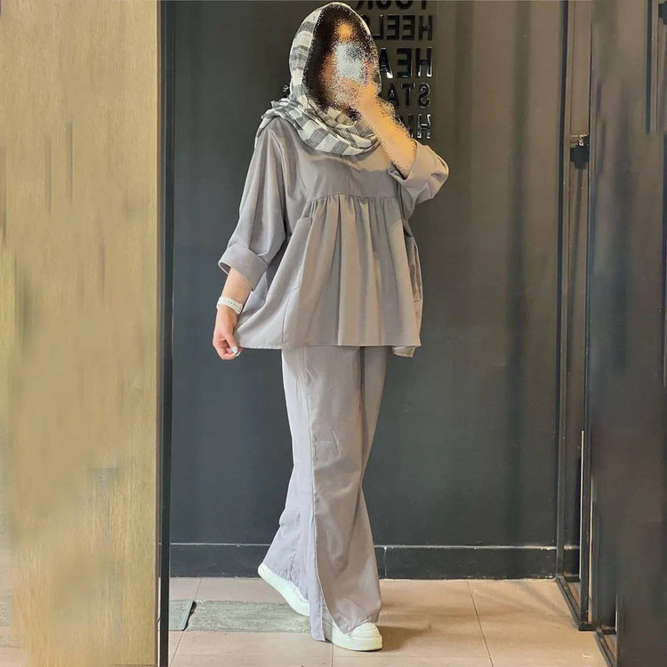 دوتیکه زنانه عروسکی - 👚جنس : لینن - رنگبندی - فری سایز