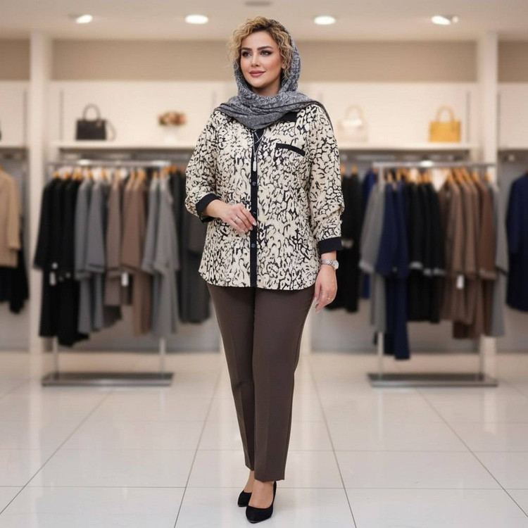 شومیز کتان ریما جنس : کتان اصل و با کیفیت کرم, نسکافه ای فری سایز نسکافه ای