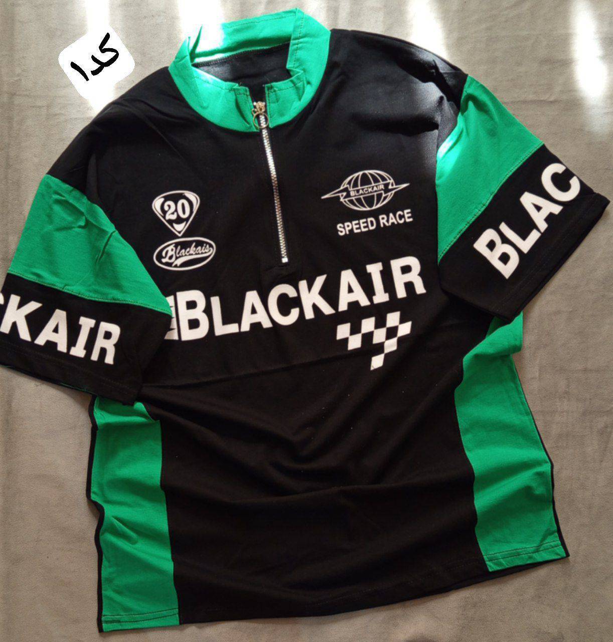 تیشرت مردانه نیم زیپ طرح BLACKAIR با رنگبندی فوق العاده زیبا- 🧵جنس : سوپر نخ پنبه - سایزبندی