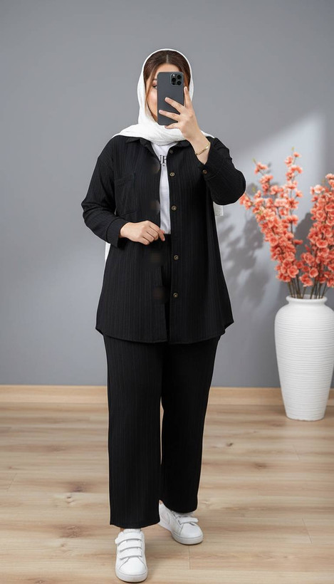 ست زنانه شومیز و شلوار کراش- 🧵جنس : کراش درجه یک - رنگبندی - تک سایز