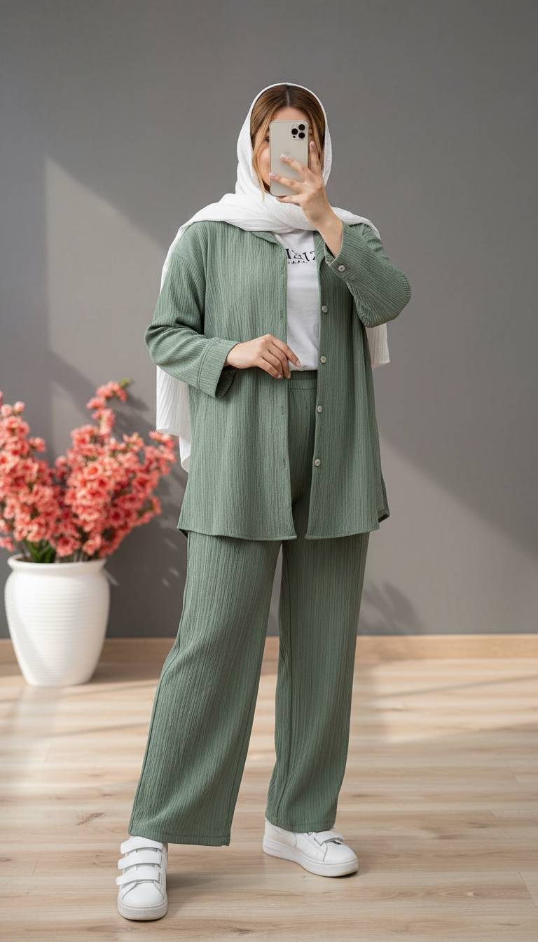 ست زنانه شومیز و شلوار کراش- 🧵جنس : کراش درجه یک - رنگبندی - تک سایز