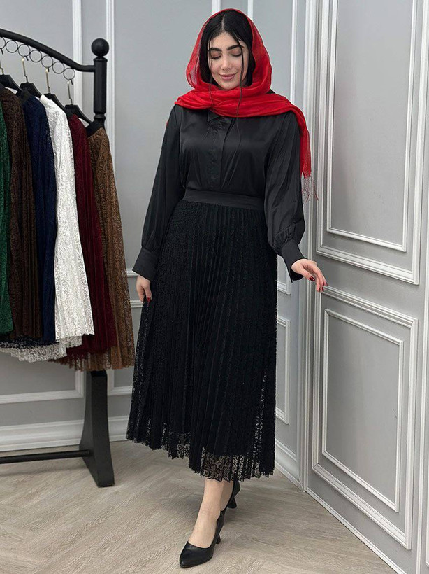 دامن زنانه گیپوری - جنس : دانتل - رنگبندی - فری سایز