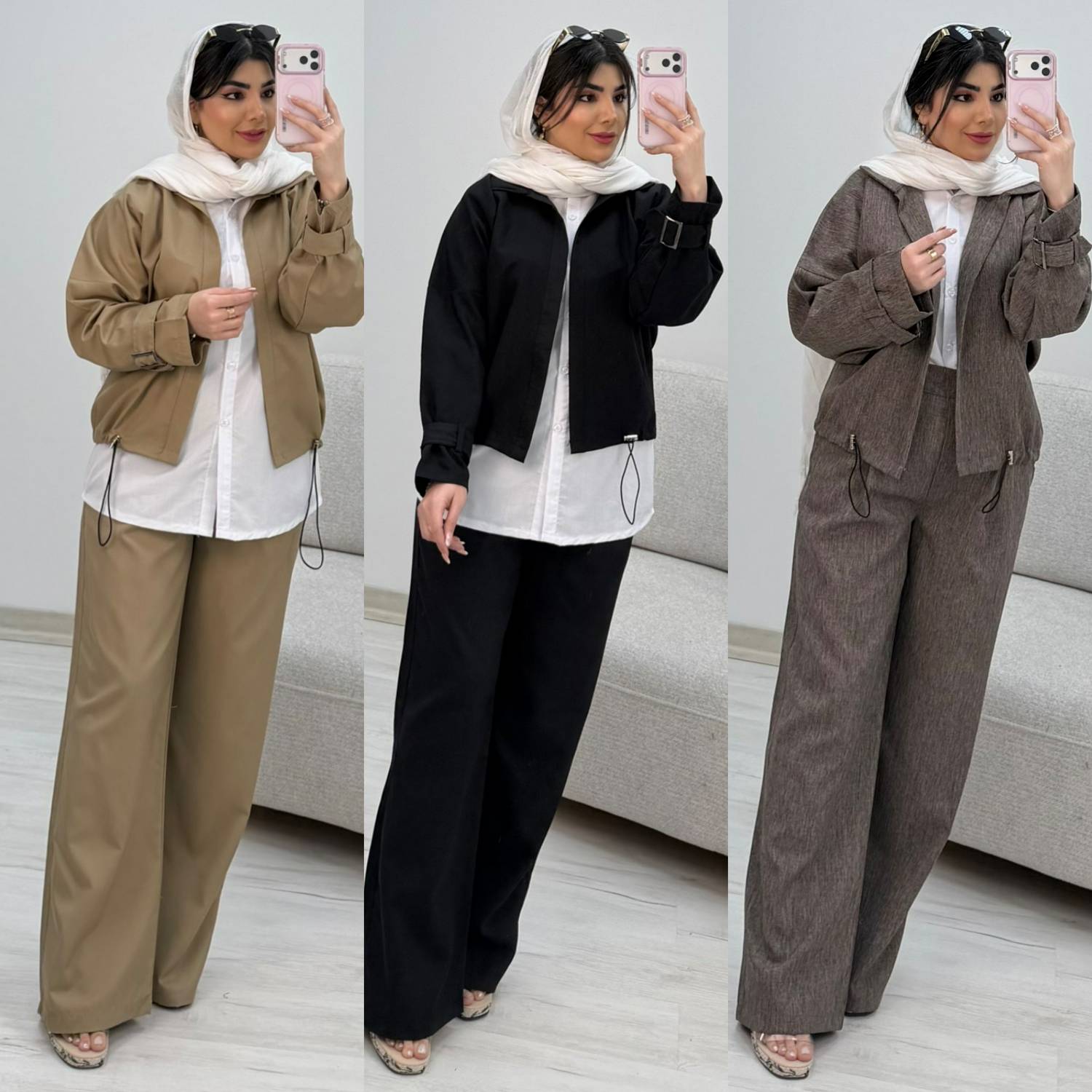 ست اسپرت نیایش جنس : فاستونی فری سایز رنگبندی زنانه