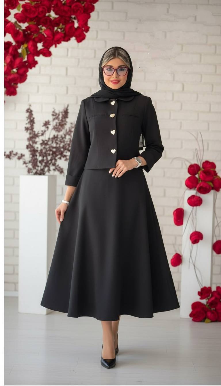 کت دامن پناه🧵جنس : مازراتی تک رنگ سایزبندی زنانه