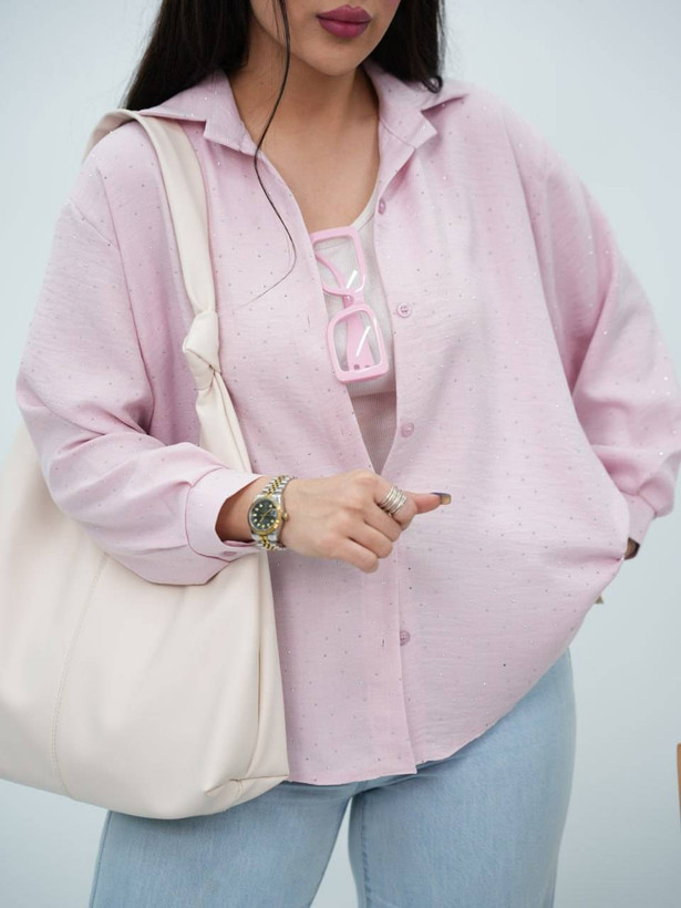 شومیز مانتویی بابونه 🧵جنس کرسپو نگین دار اعلا و درجه یک مشکی, سفید, سبز دریایی, صورتی, زرد, آبی فری سایز زنانه