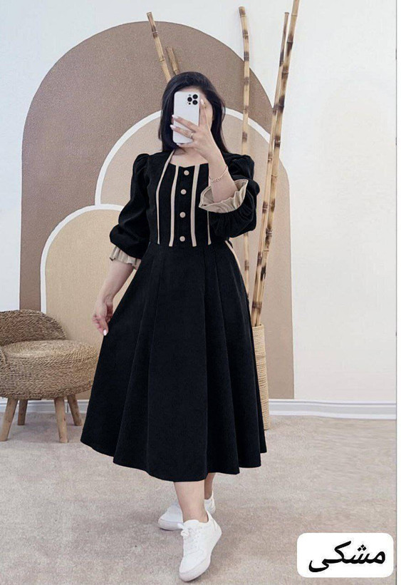 پیراهن ژیلا جنس : شانتون +خرجکار مازراتی : مشکی, شکلاتی, کرمی, استخوانی, طوسی تیره, بنتون, طوسی روشن, سورمه ای تیره, آبی کاربنی فری سایز زنانه