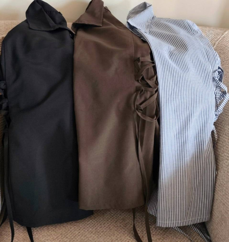 شومیز پینترستی ناز جنس🧶 داکرون نخ درجه ۱ مشکی ، سفید، قهوهای تیره ، راه راه سورمه ای، راه راه آبی ) سایزبندی زنانه