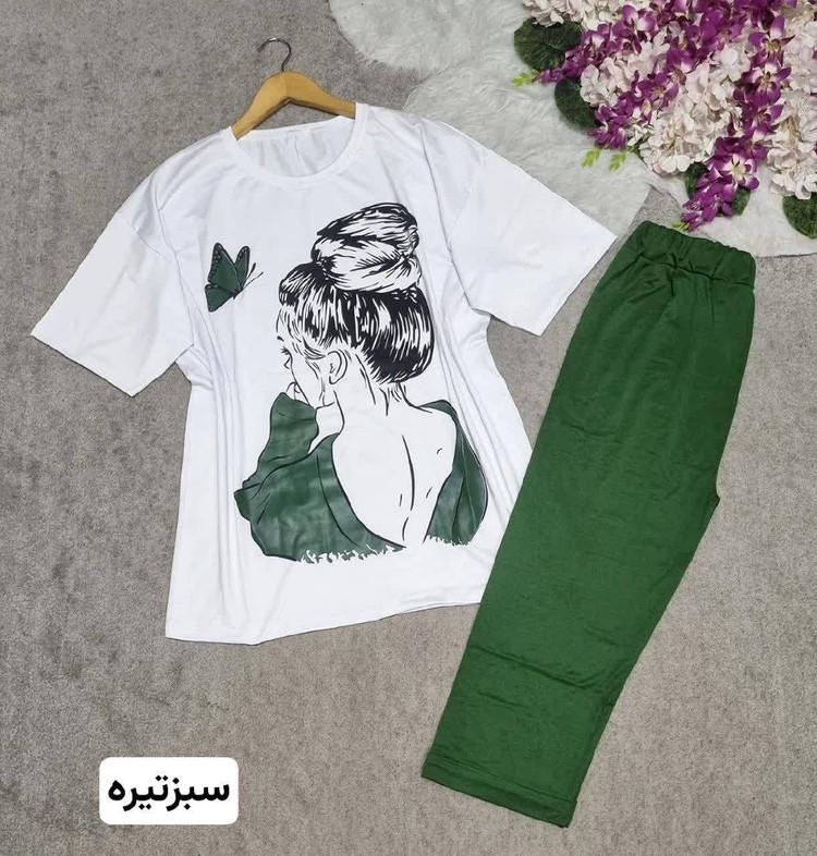 ست دختر جنس: اسپان پنبه زرشکی - سبز،تیره - صورتی - طوسی،سورمه - قرمز - مشکی - نسکافه - کاربنی - کالباسی - کرمی - یشمی فری سایز زنانه دخترانه