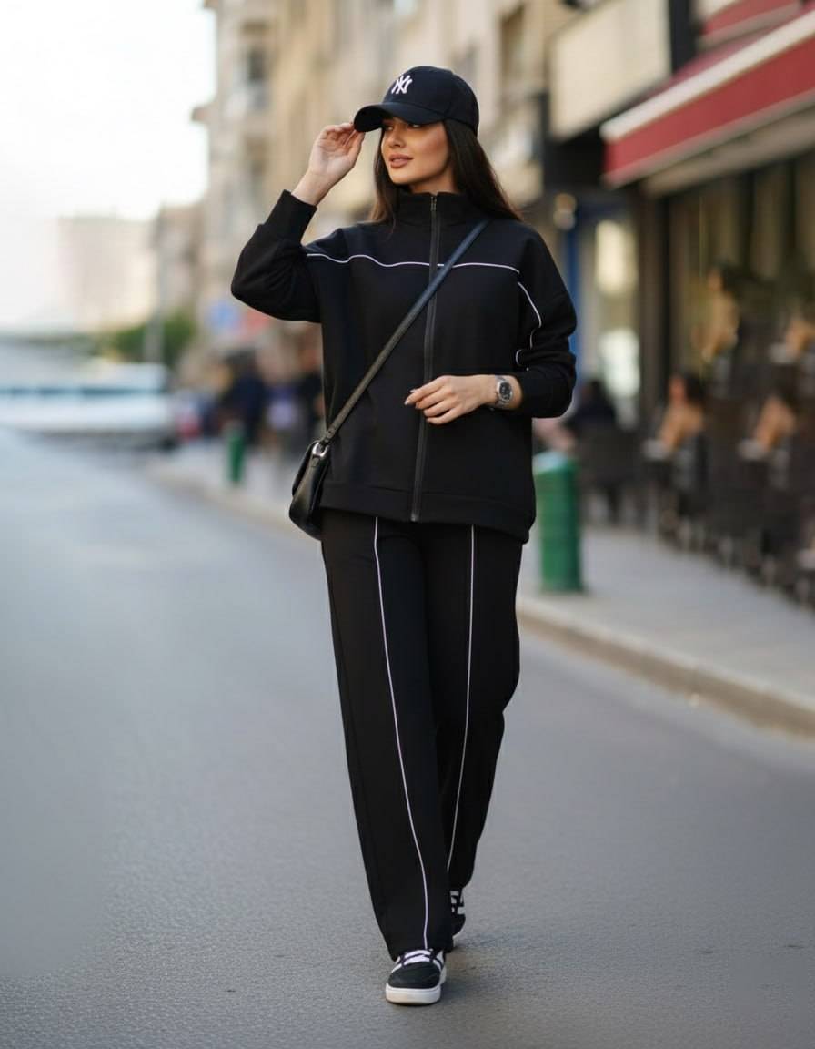 سوییشرت شلوار زنانه آویشو 💝🧵جنس : جنس کتان پلاس 👌 رنگبندی - فری سایز