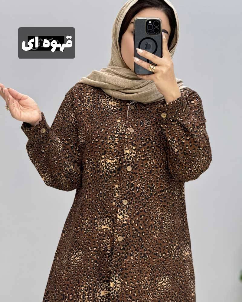 تونیک سیما جنس : کرپ دبل مشکی - موکایی - قهوه ای - استخوانی - فری سایز زنانه