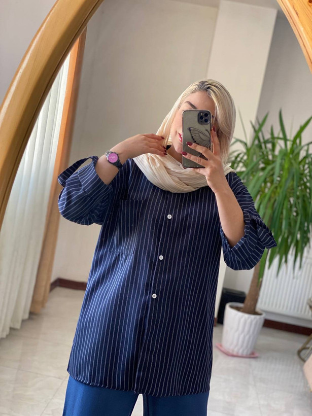 شومیز و شلوار ژاکلین 🧵جنس : شومیز شانتون تایوان دیپلمات شلوار شانتون صوفیا مشکی - سورمه ای - فری سایز زنانه