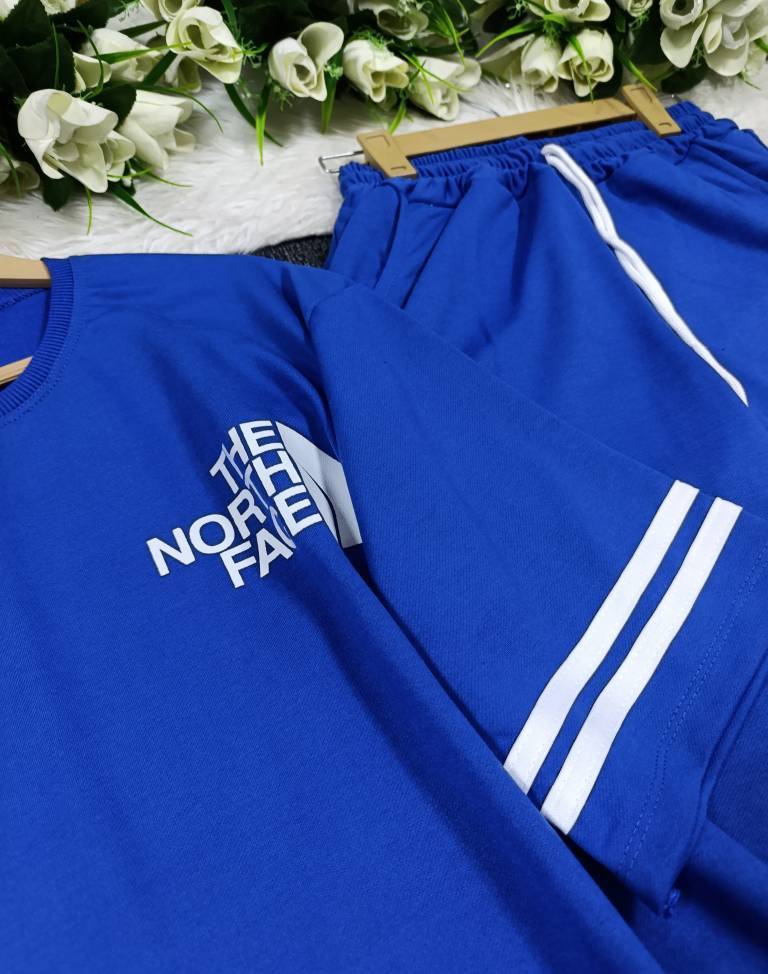 ست تیشرت شلوار North face جنس : گلکسی نخ پنبه با کیفیت آبی, مشکی, سرمه ای, کرم, شکلاتی, سدری فری سایز زنانه