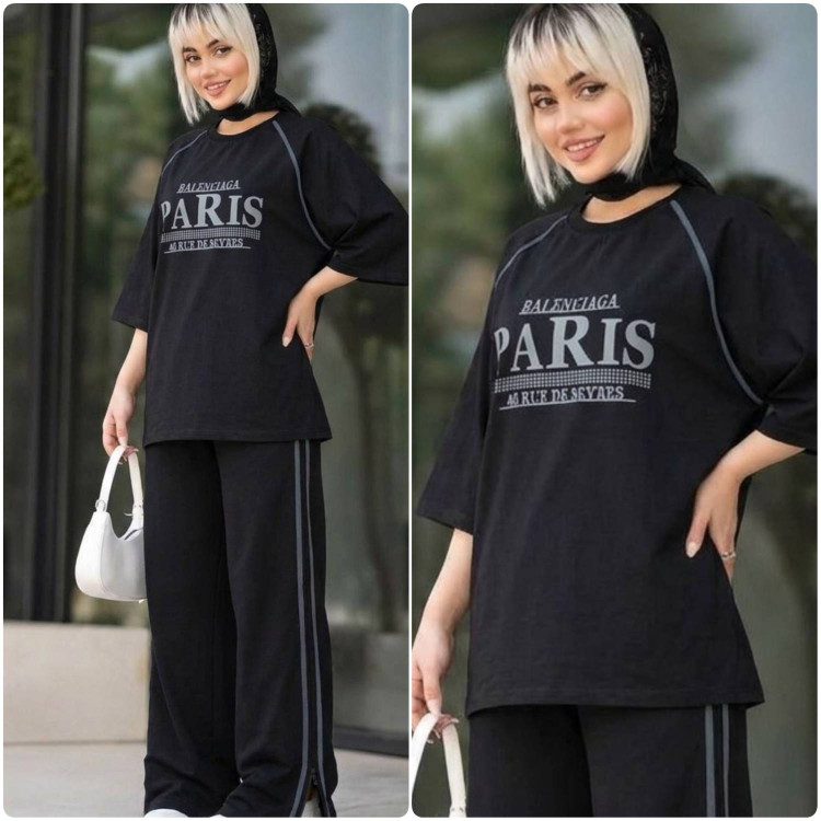 ست paris جنس : شانتون کبریتی سبک و خنک فری سایز زنانه