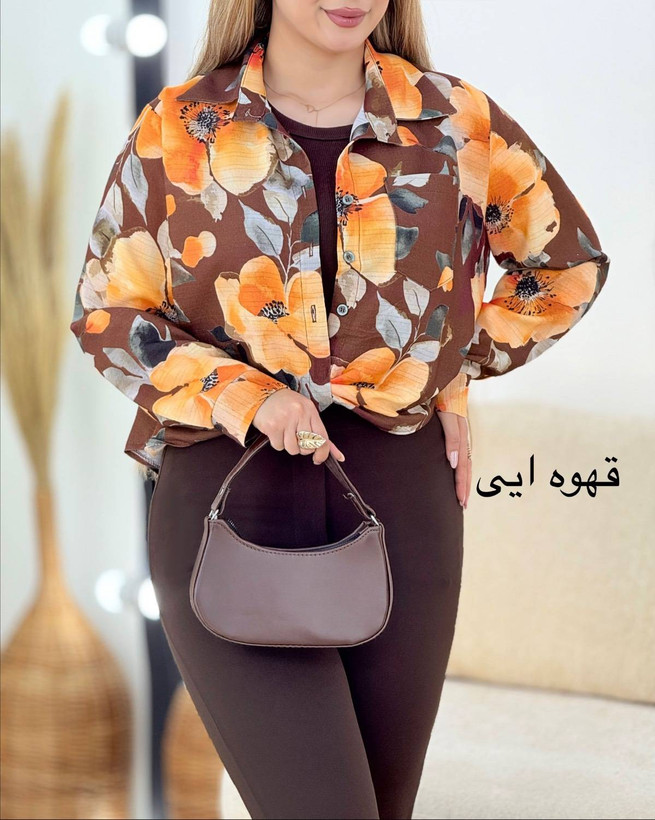 شومیز نازارگل جنس : نخی وارداتی بسیار با کیفیت مشکی, سبز, صورتی, آبی تیره, موکا, ابی روشن فری سایز زنانه