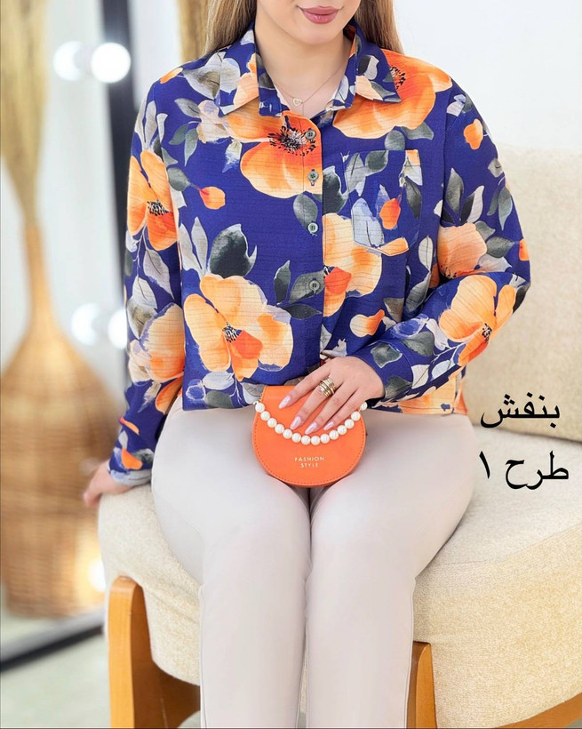 شومیز نازارگل جنس : نخی وارداتی بسیار با کیفیت مشکی, سبز, صورتی, آبی تیره, موکا, ابی روشن فری سایز زنانه