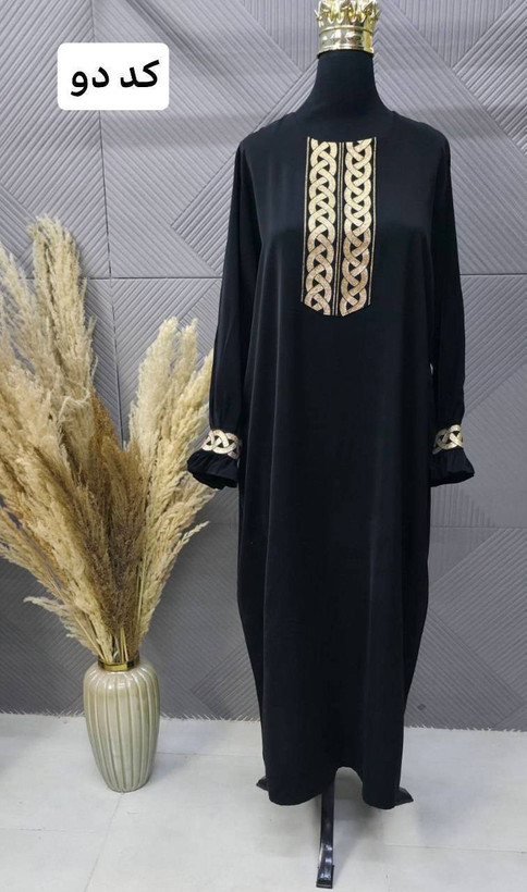 عبا ویژه محرم نورسما جنس : الیزه مشکی فری سایز زنانه