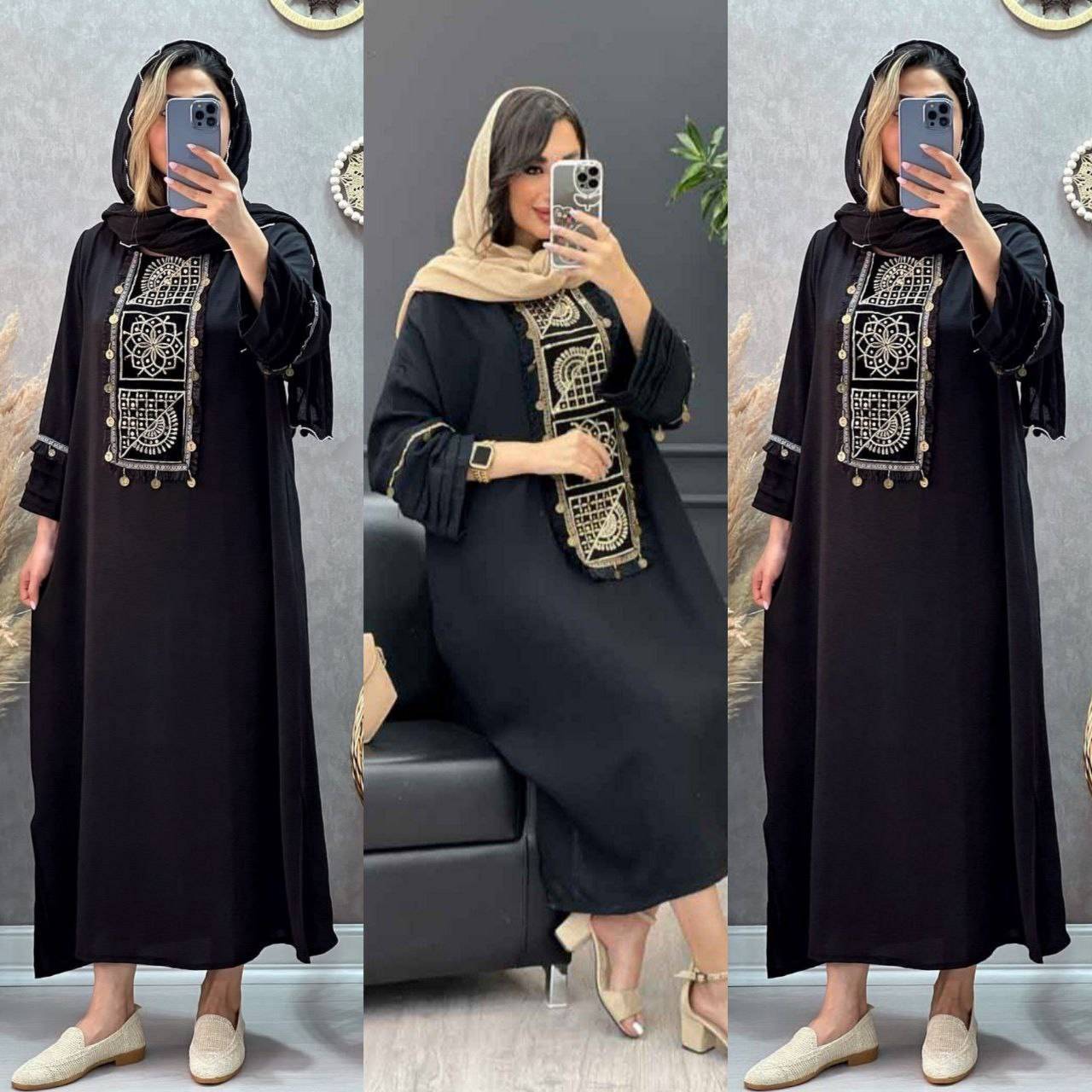 مدل دلارام جنس : شانتون با کیفیت مشکی فری سایز زنانه