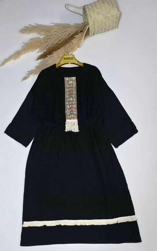 کفتان موسلین جنس : موسلین دبل فیس درجه یک زیتونی - مشکی - سدری - نسکافه ای - فری سایز زنانه