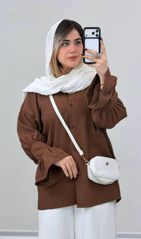 شومیز عروسکی پونه جنس : دلیسه اعلا مشکی, نسکافه ای, صورتی, سدری, زرد کره ای, کله غازی فری سایز زنانه