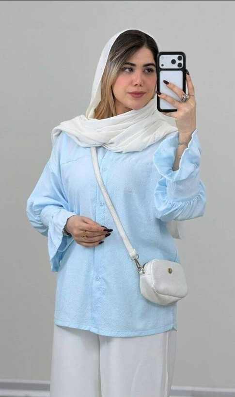 شومیز عروسکی پونه جنس : دلیسه اعلا مشکی, نسکافه ای, صورتی, سدری, زرد کره ای, کله غازی فری سایز زنانه
