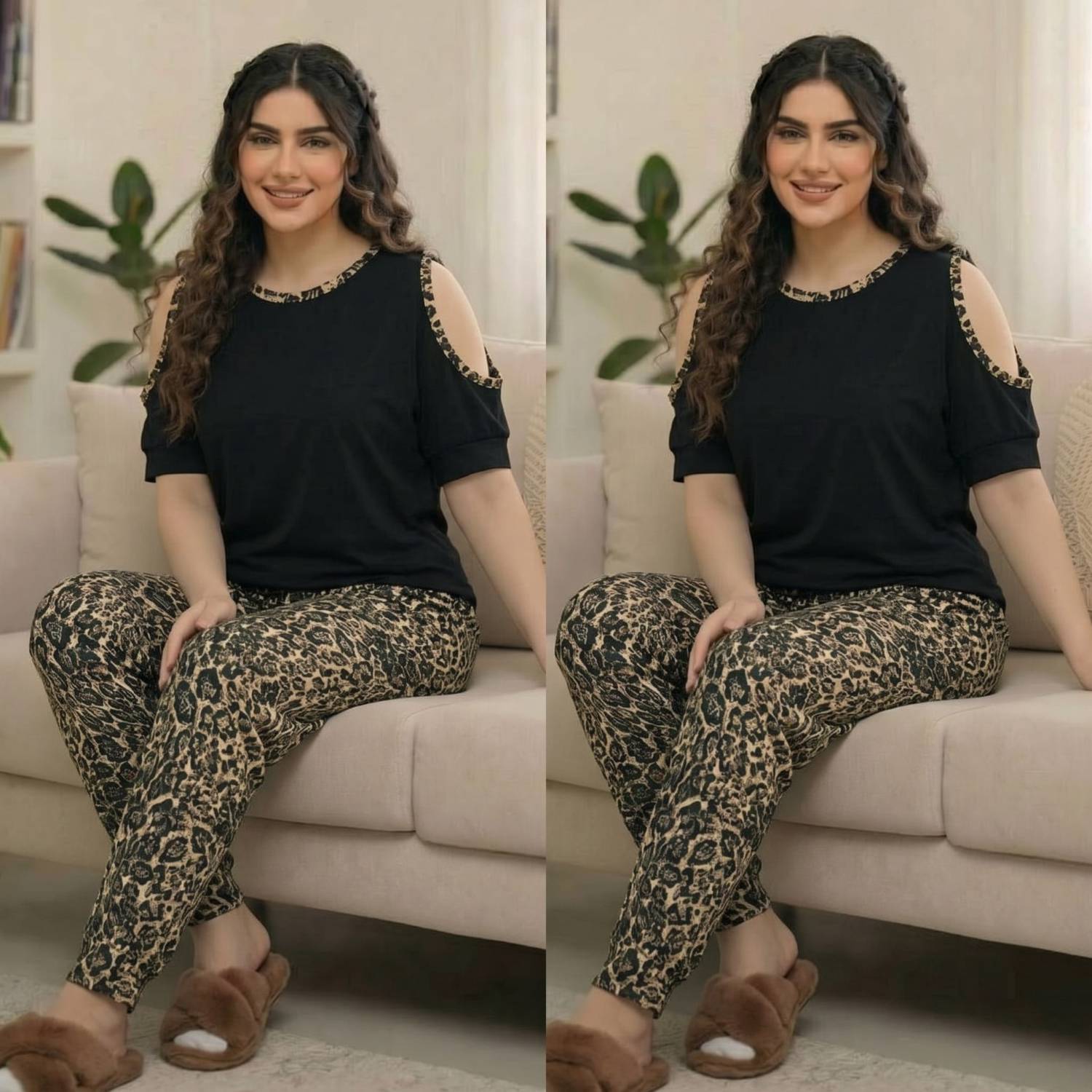 ست پرنس جنس : ویسکوز کش تکرنگ فری سایز زنانه