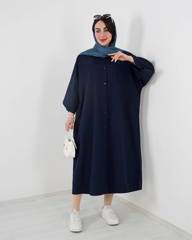 کفتان دلارام جنس : لنین پلاس درجه یک مشکی - سرمه ای - کرم - نسکافه ای - شکلاتی - فری سایز زنانه ارسال 20 روز