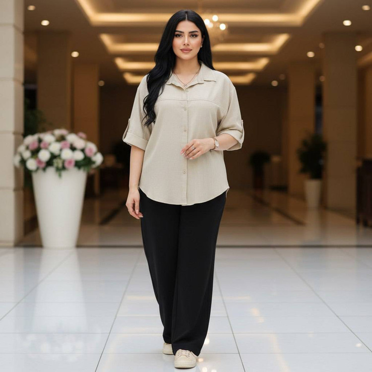 مانتو ساناز جنس : حصیری درجه یک سرمه ای, کرم, طوسی تیره, طوسی روشن, استخوانی فری سایز زنانه