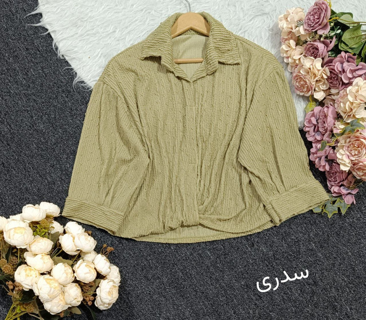 شومیز پیچی جنس : مراکشی درجه یک مشکی ، نسکافه ای ، کرم ، سدری ، آجری فری سایز زنانه