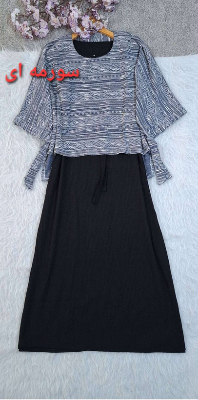 سارافون و رویه کیمونویی جنس : بوکله حصیری طوسی, سبز, سورمه ای, قهوه ای فری سایز زنانه