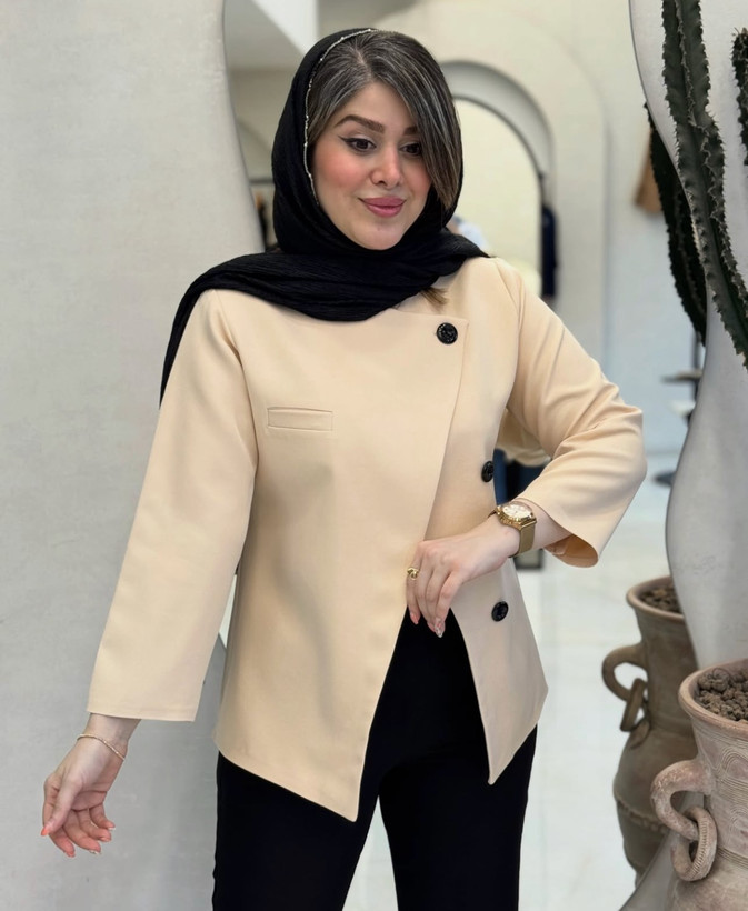 کت تک مروارید جنس : کرپ مازراتی کرمی, سبز, قهوه ای, ابی سایزبندی زنانه شناسه : #20976