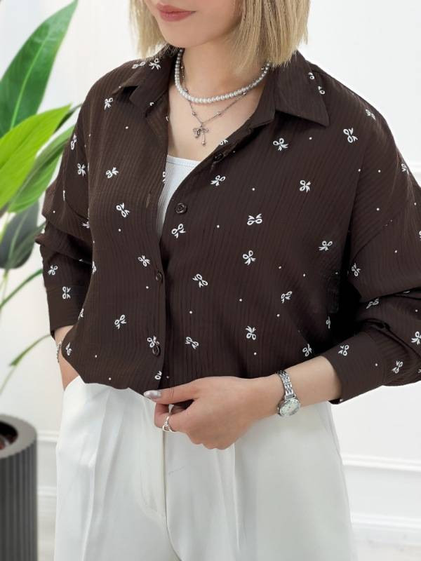 شومیز شیشه ای چنل جنس : پری شیشه ای مشکی, شکلاتی, سبز, سفید, صورتی, نسکافه, آیی فری سایز زنانه