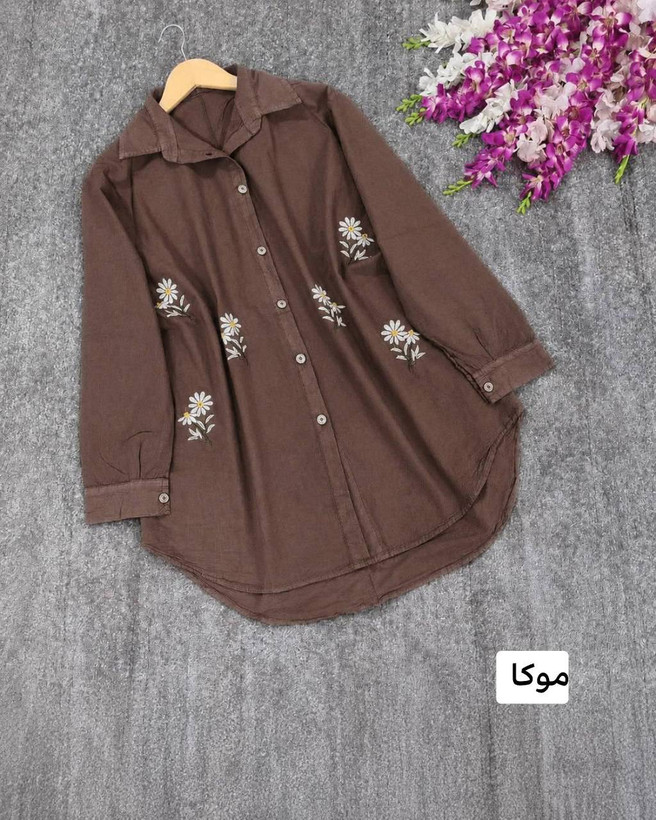 شومیز سوگند جنس: الیاف درجه1 ابی - زرشکی - سدری - سورمه - مشکی - موکا - نسکافه - یشمی فری سایز زنانه