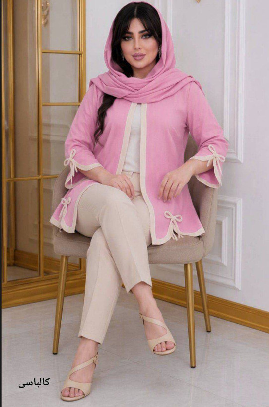 مانتو شلوار نجمه جنس : مازراتی مشکی, شکلاتی, نسکافه ای, زرشکی, آبی, بنتون, کالباسی فری سایز زنانه