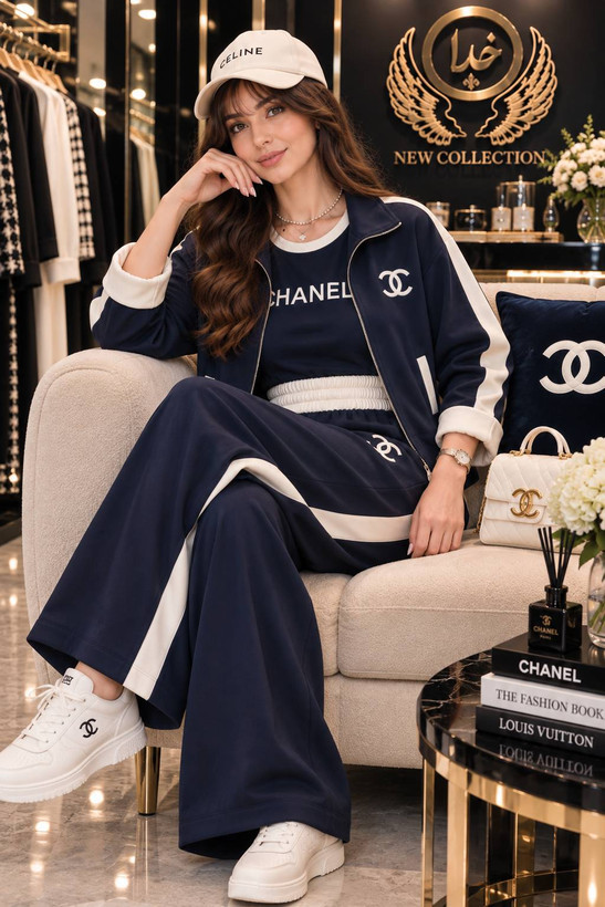 3تیکهCHANEL جنس : سوپرمازراتی گرم بالا مشکی, قهوه ای, سرمه ای فری سایز زنانه