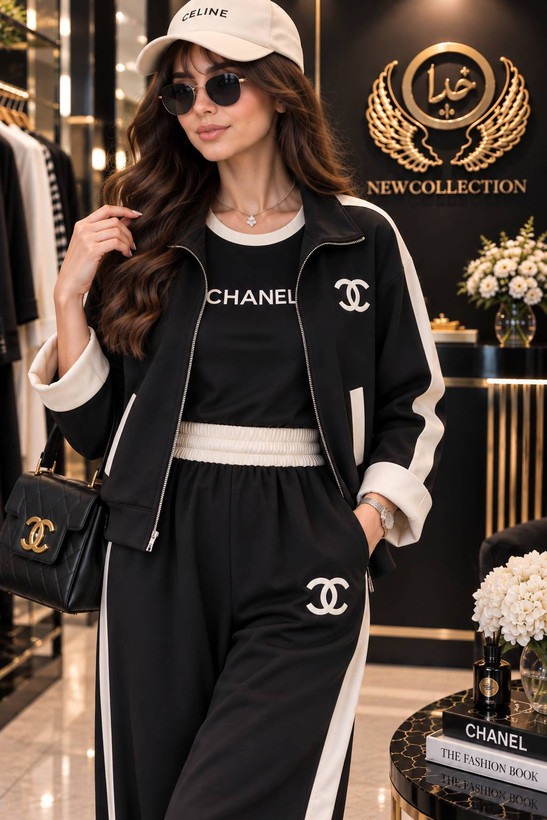 3تیکهCHANEL جنس : سوپرمازراتی گرم بالا مشکی, قهوه ای, سرمه ای فری سایز زنانه