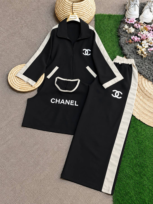 3تیکهCHANEL جنس : سوپرمازراتی گرم بالا مشکی, قهوه ای, سرمه ای فری سایز زنانه