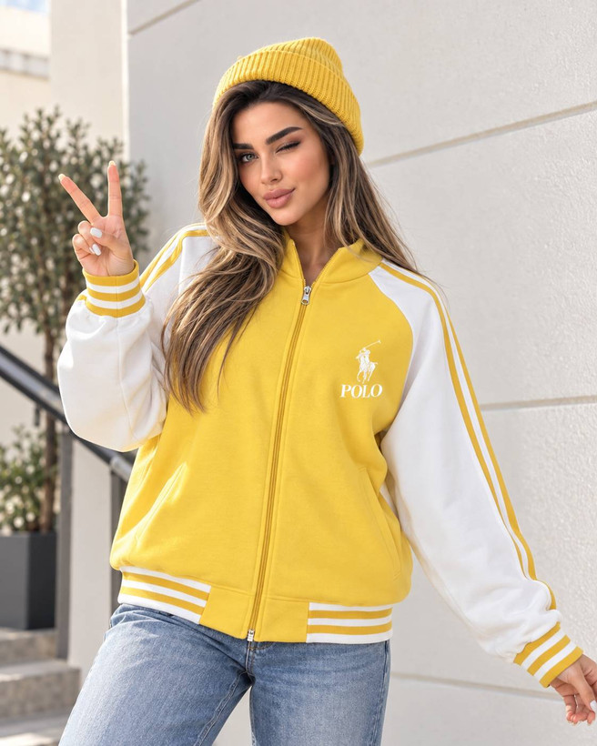 سویشرت polo جنس : دورس داخل کرکی مشکی, آبی, سفید, صورتی, زرد فری سایز زنانه